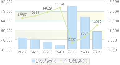 新金路(000510)股东户数变动图