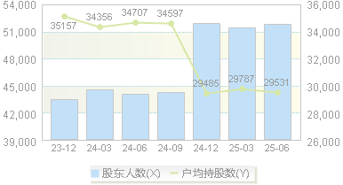 美盈森(002303)股东户数变动图
