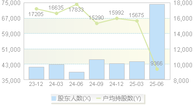 凯美特气(002549)股东户数变动图