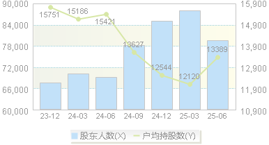 东湖高新(600133)股东户数变动图
