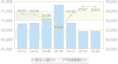 城投控股(600649)股东户数变动图