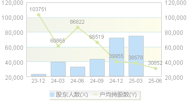 宝信软件(600845)股东户数变动图